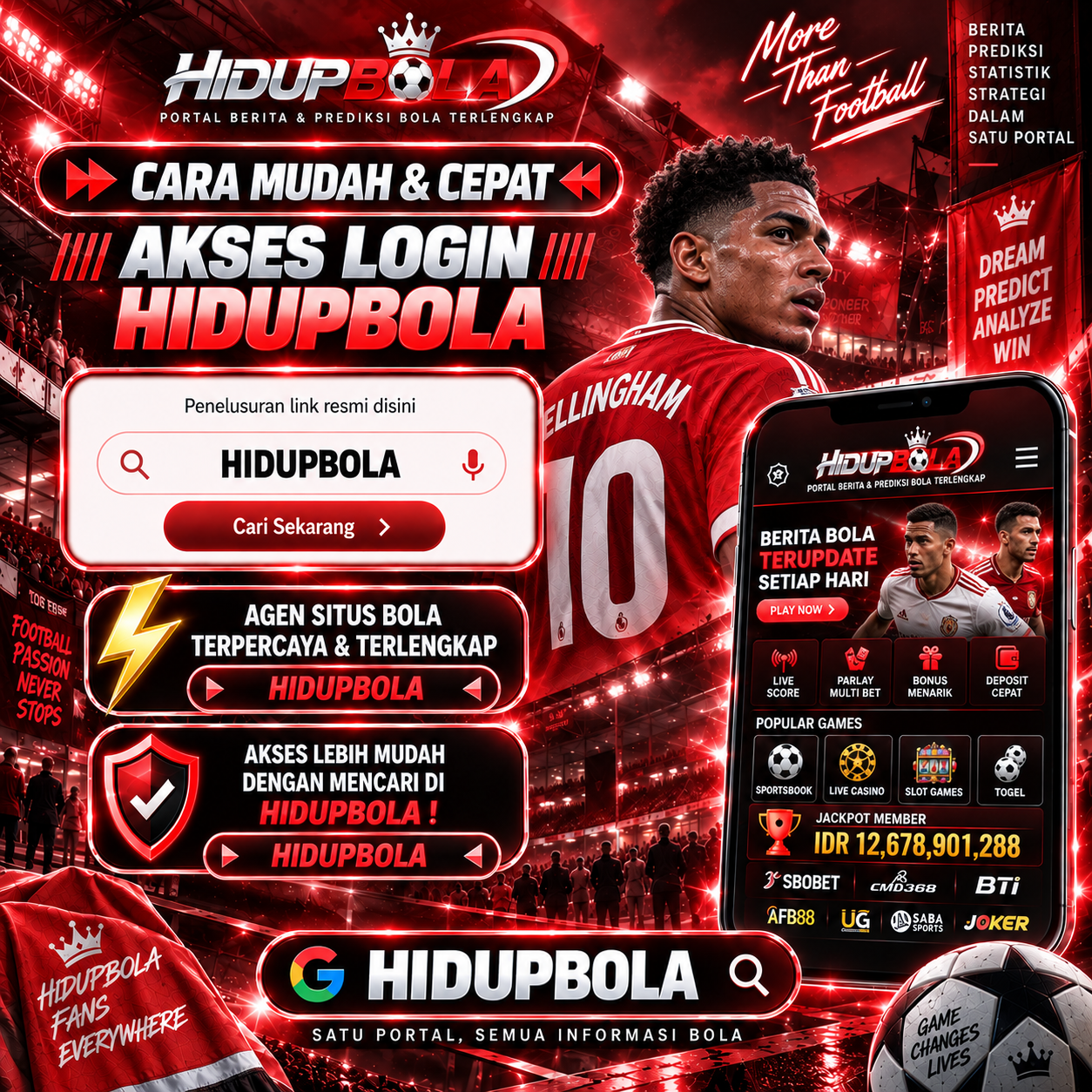 Banner HIDUPBOLA Black Gold